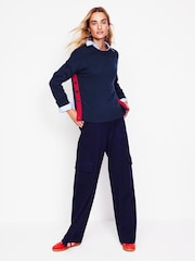 Blau - Boden Zia Pullover mit Knöpfen an der Seite - Bild 4 von 7