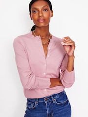 Boden Pink Imi Scalloped Cardigan - Image 1 of 6