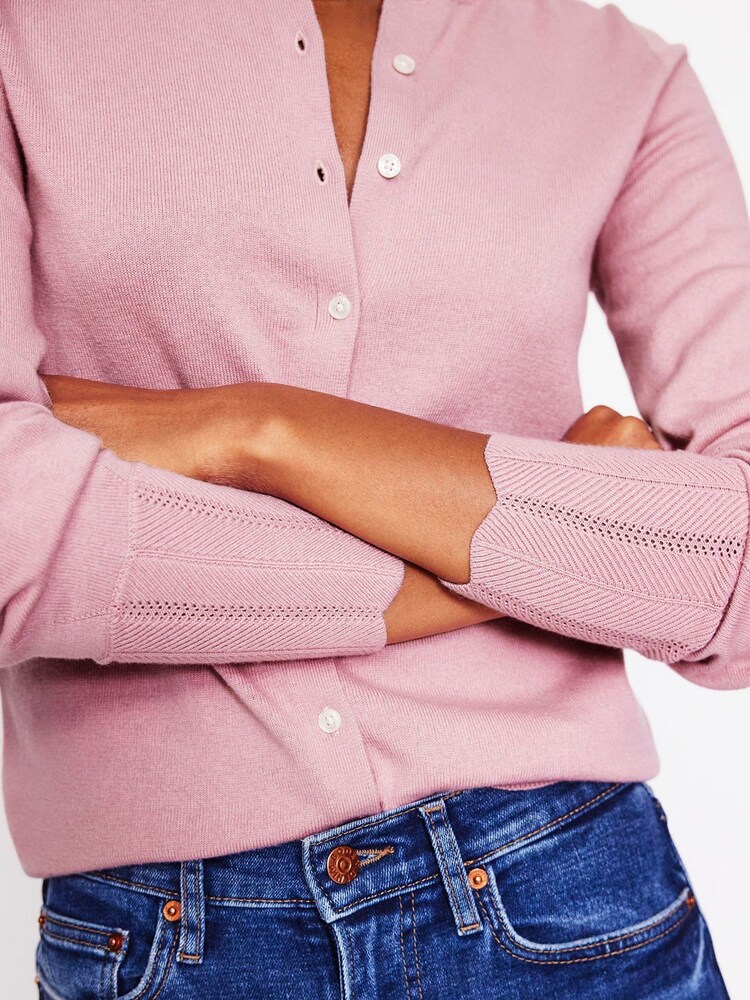 Boden Pink Imi Scalloped Cardigan - Image 2 of 6