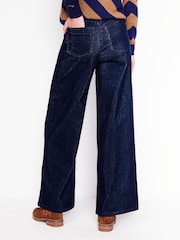 Boden Blue 5 Pocket Cord Wide Jeans - Image 3 of 5