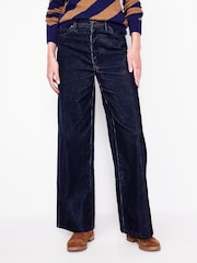 Boden Blue 5 Pocket Cord Wide Jeans - Image 4 of 5