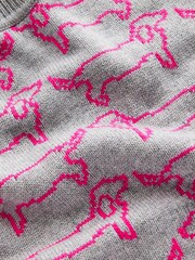 Boden Grey Heather Jacquard Jumper - Image 6 of 6