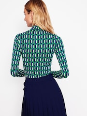 Boden Green Polly Jersey Top - Image 2 of 5