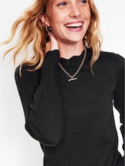 Boden Black Scalloped Jumper - Image 2 of 6