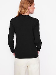 Boden Black Scalloped Jumper - Image 3 of 6