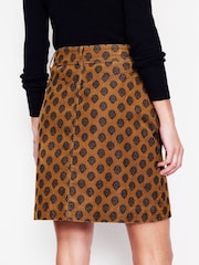 Boden Dark Brown Estella Cord Skirt - Image 2 of 5