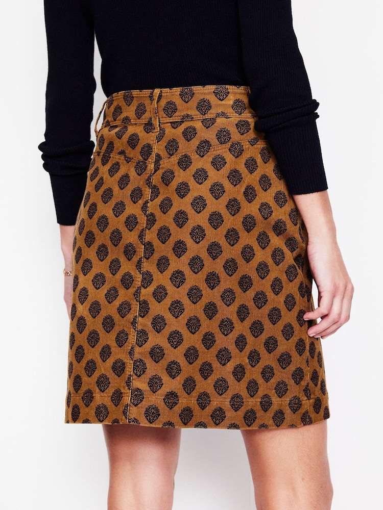 Boden Dark Brown Estella Cord Skirt - Image 2 of 5