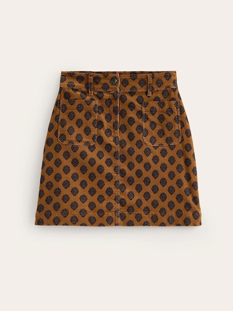 Boden Dark Brown Estella Cord Skirt - Image 5 of 5