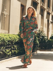 Boden Green Hammered Satin Shirt - Image 1 of 6