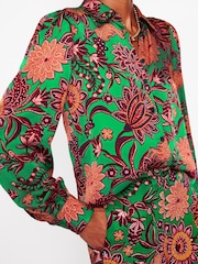 Boden Green Hammered Satin Shirt - Image 3 of 6