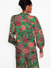 Boden Green Hammered Satin Shirt - Image 4 of 6