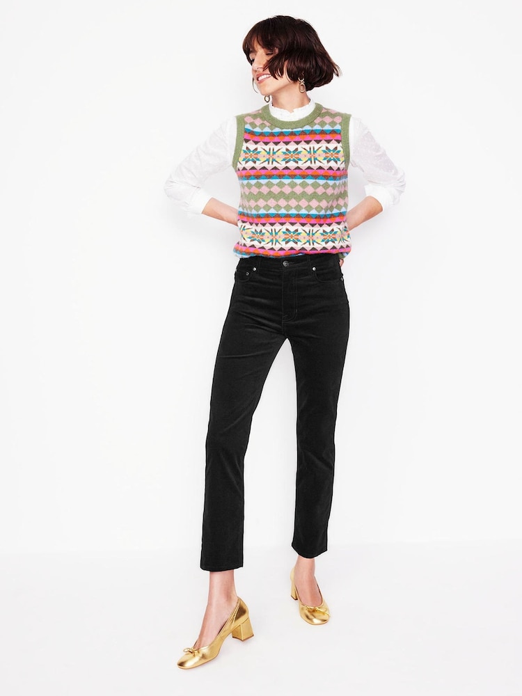 Boden Black Velveteen 5 Pocket Jeans - Image 1 of 6