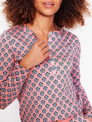 Boden Pink Jersey Pyjama Long Sleeve Top - Image 3 of 5