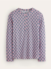 Boden Pink Jersey Pyjama Long Sleeve Top - Image 5 of 5