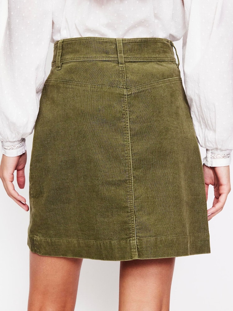 Boden Green Estella Cord Skirt - Image 2 of 5