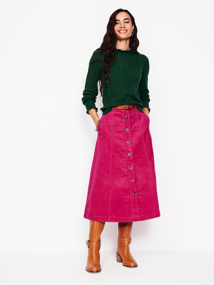 Pink - Boden Petra Cord-Midirock - Bild 1 von 5