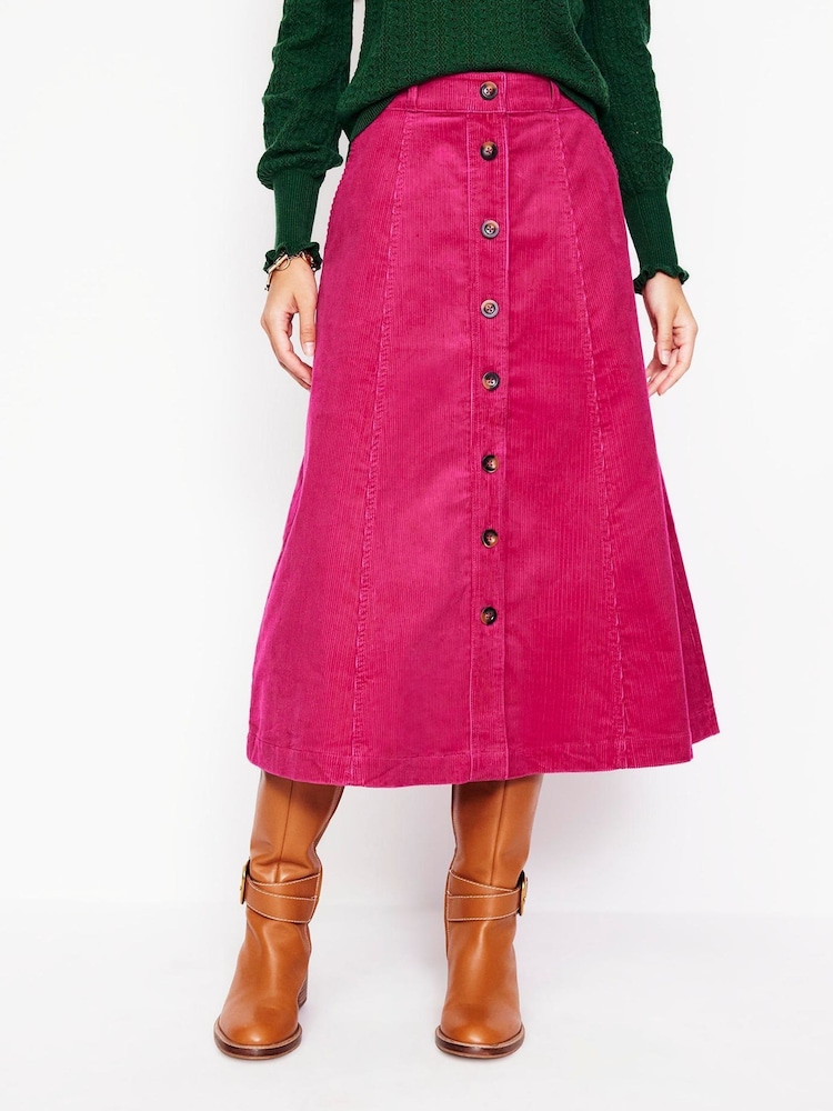 Pink - Boden Petra Cord-Midirock - Bild 2 von 5