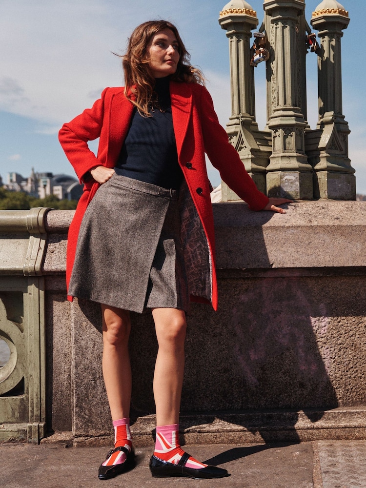 Boden Brown Helen Buckled Kilt Skirt - Image 1 of 6