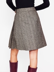 Boden Brown Helen Buckled Kilt Skirt - Image 4 of 6