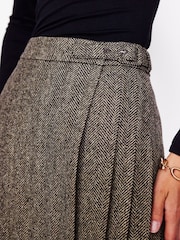 Boden Brown Helen Buckled Kilt Skirt - Image 5 of 6