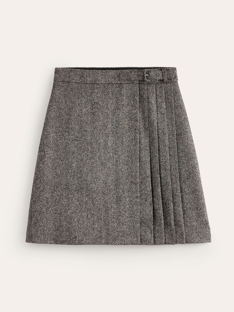 Boden Brown Helen Buckled Kilt Skirt - Image 6 of 6
