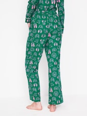 Boden Green Brushed 100% Cotton Pyjamas Trousers - Image 4 of 5