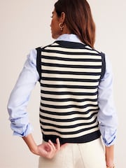 Boden Blue 100% Cotton Holly Knitted Waistcoat - Image 3 of 6