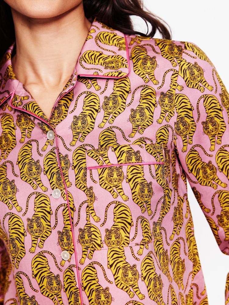 Boden Yellow 100% Cotton Sateen Pyjamas Shirt - Image 2 of 5