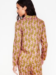 Boden Yellow 100% Cotton Sateen Pyjamas Shirt - Image 3 of 5