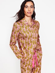 Boden Yellow 100% Cotton Sateen Pyjamas Shirt - Image 4 of 5