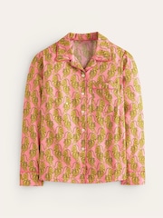Boden Yellow 100% Cotton Sateen Pyjamas Shirt - Image 5 of 5