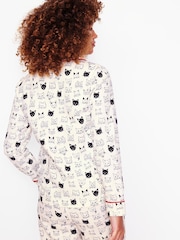 Boden Cream Brushed 100% Cotton Pyjamas Shirt - Image 3 of 6