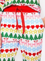 Boden Cream Jersey All Christmas Nightwear Pyjama Bottoms - Image 2 of 5