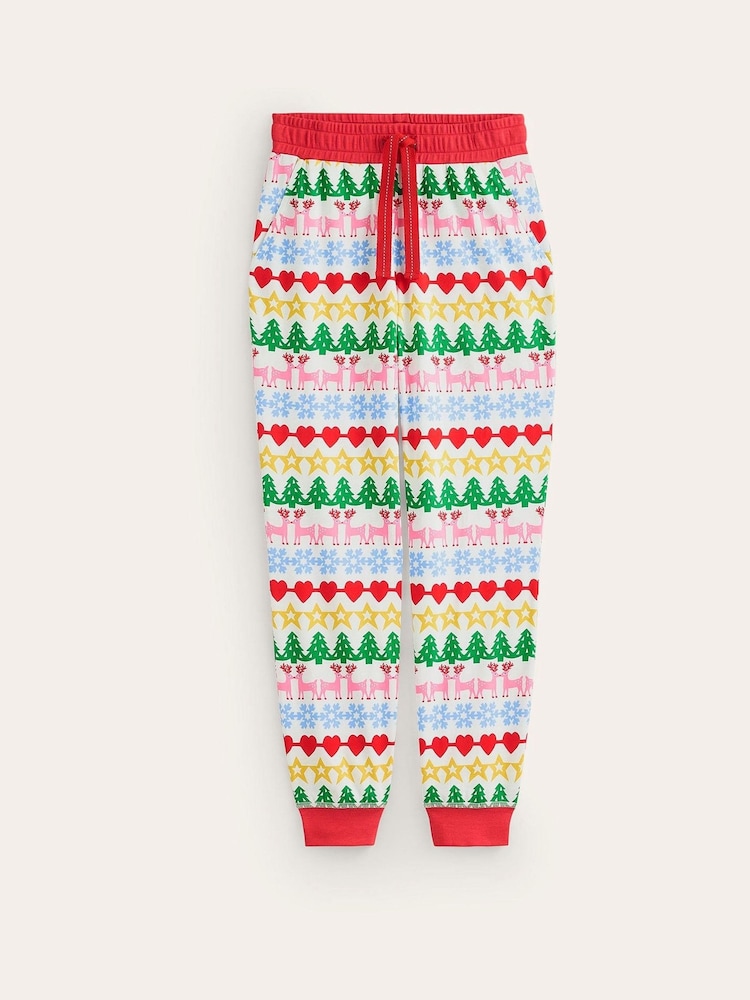 Boden Cream Jersey All Christmas Nightwear Pyjama Bottoms - Image 5 of 5