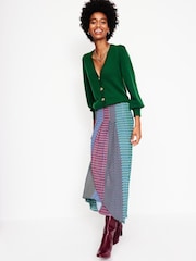 Boden Blue Knife Pleat Midi Skirt - Image 2 of 6