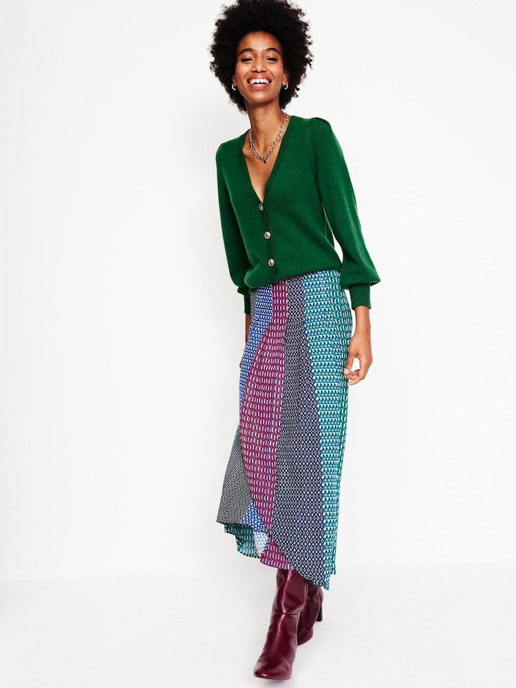 Boden Blue Knife Pleat Midi Skirt - Image 2 of 6