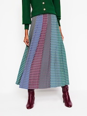 Boden Blue Knife Pleat Midi Skirt - Image 3 of 6