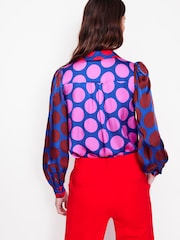 Boden Pink Hammered Satin Shirt - Image 3 of 6