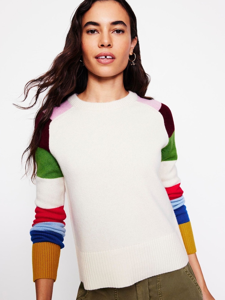 Boden Cream Olivia Merino Jumper - Image 1 of 5 Boden Cream Olivia Merino Jumper - Image 1 of 5