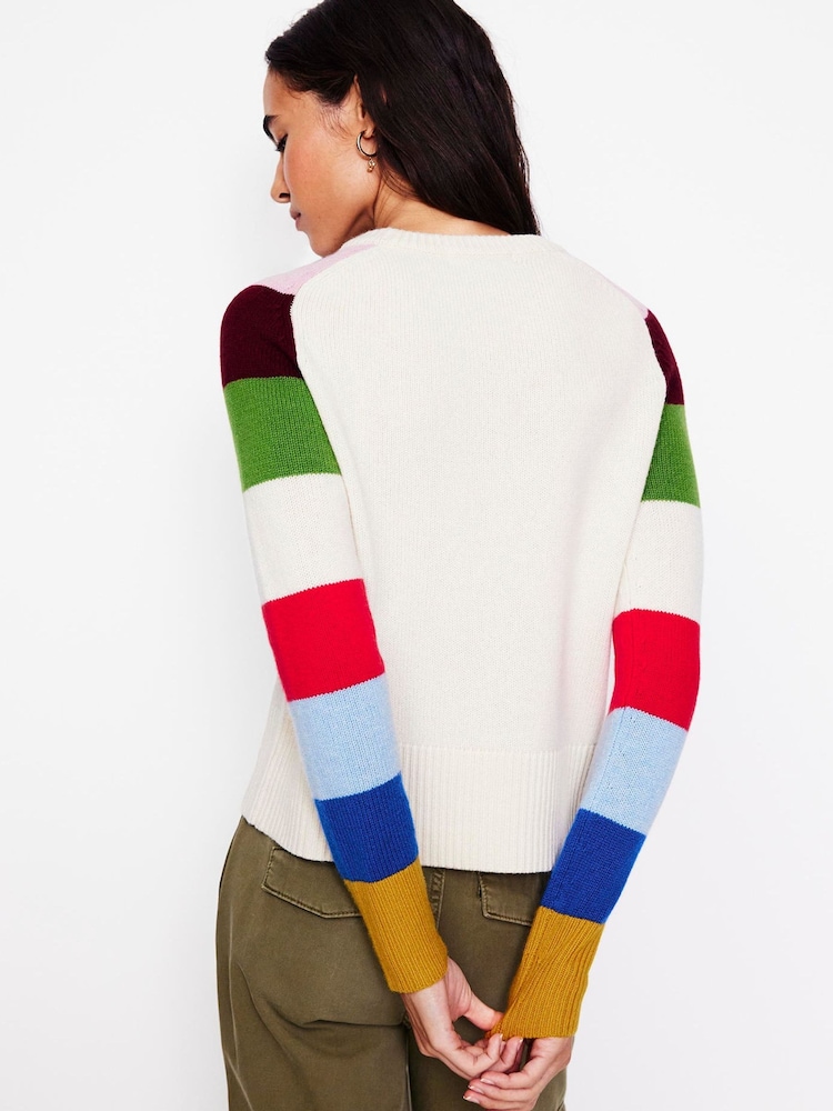 Boden Cream Olivia Merino Jumper - Image 2 of 5 Boden Cream Olivia Merino Jumper - Image 2 of 5