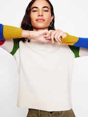 Boden Cream Olivia Merino Jumper - Image 3 of 5