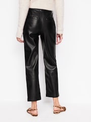 Boden Black Tapered PU Trousers - Image 2 of 5