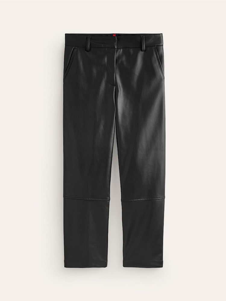 Boden Black Tapered PU Trousers - Image 5 of 5 Boden Black Tapered PU Trousers - Image 5 of 5