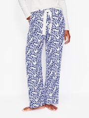 Boden Blue Brushed 100% Cotton Pyjamas Trousers - Image 4 of 5