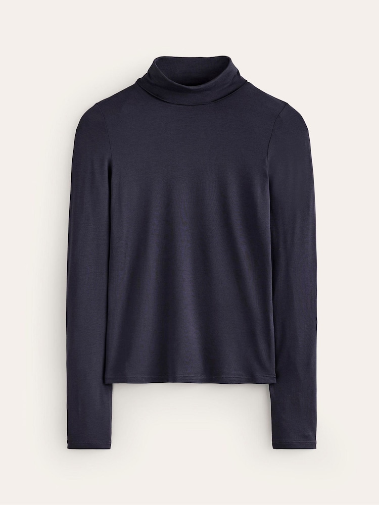Boden Blue Polly Jersey Top - Image 5 of 5