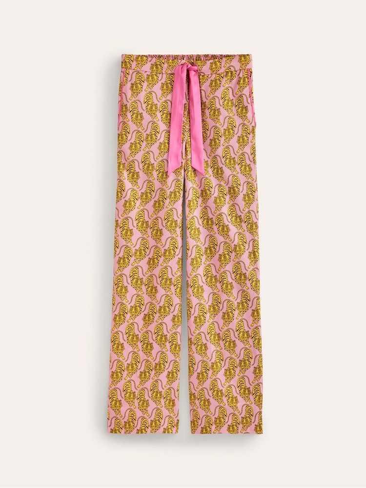Boden Pink 100% Cotton Sateen Pyjamas Trousers - Image 5 of 5