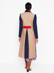 Boden Blue Colourblock Midi Coat - Image 2 of 6