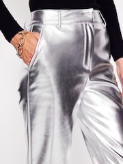 Boden Silver Tapered PU Trousers - Image 2 of 6