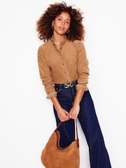 Boden Brown 100% Cotton Phoebe Cord Shirt - Image 1 of 5
