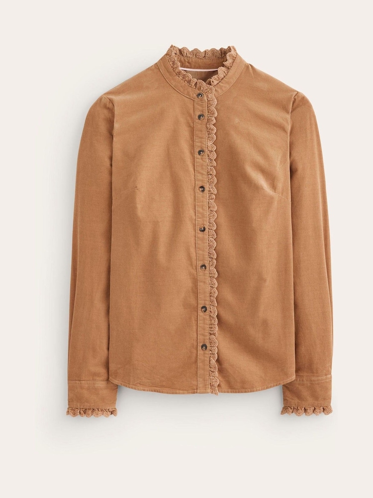 Boden Brown 100% Cotton Phoebe Cord Shirt - Image 5 of 5 Boden Brown 100% Cotton Phoebe Cord Shirt - Image 5 of 5